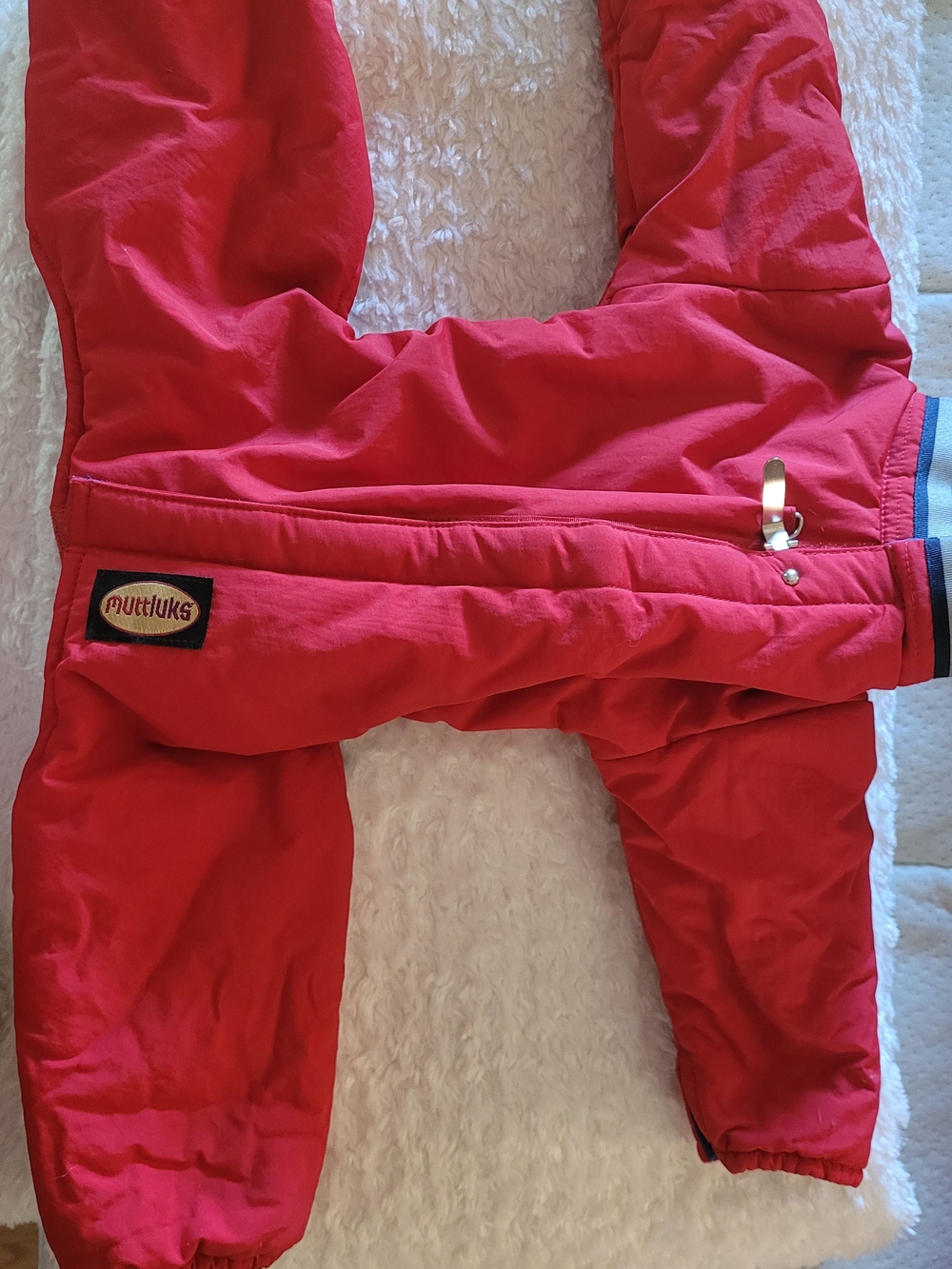 Muttlucks Red Insulated Dog Snowsuit